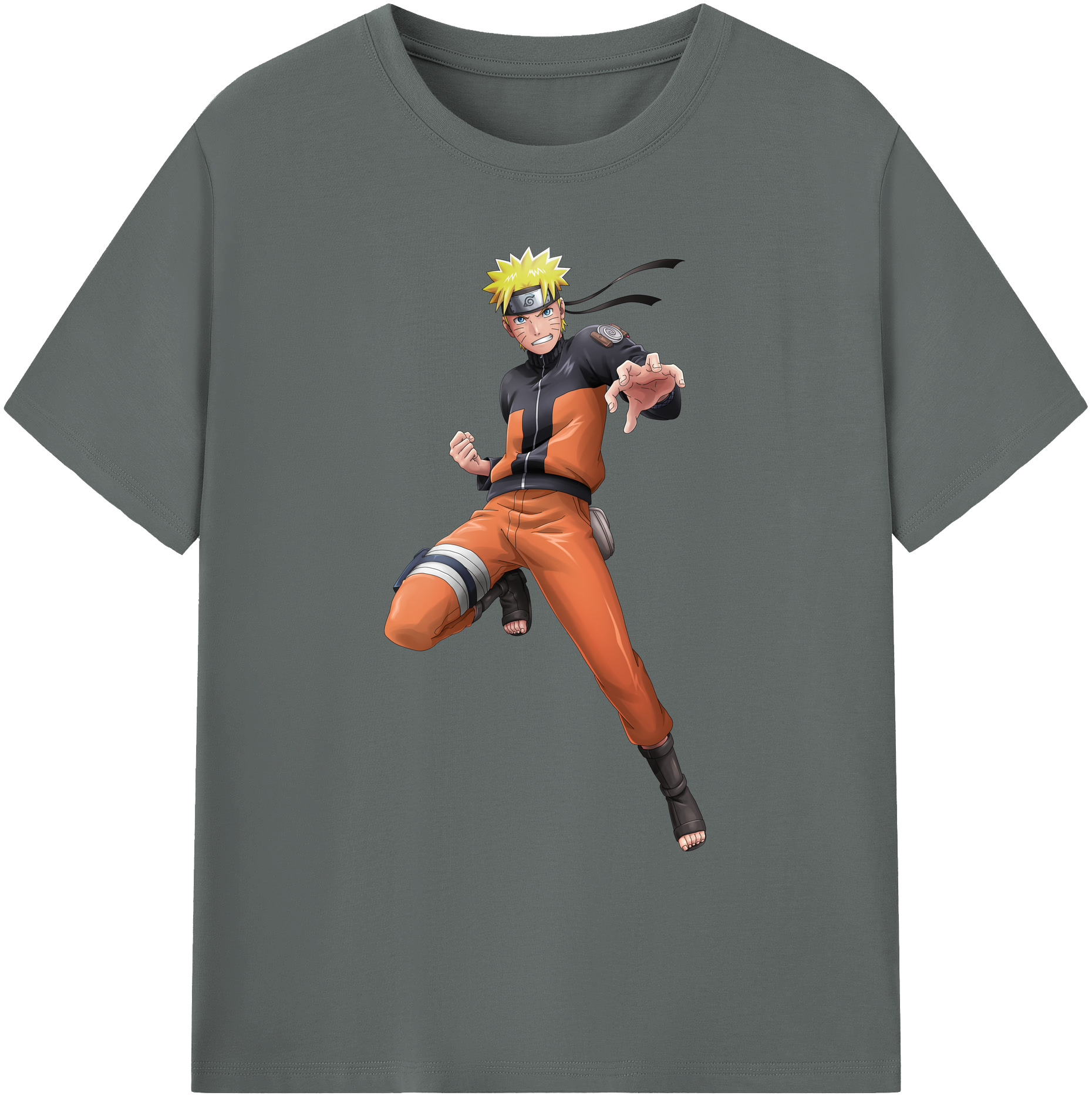 （画像用） NARUTO -ナルト- うずまき ナルト Uzumaki Naruto 綿100％ メンズ半袖Tシャツ｜肌触りやわらか＆通気性